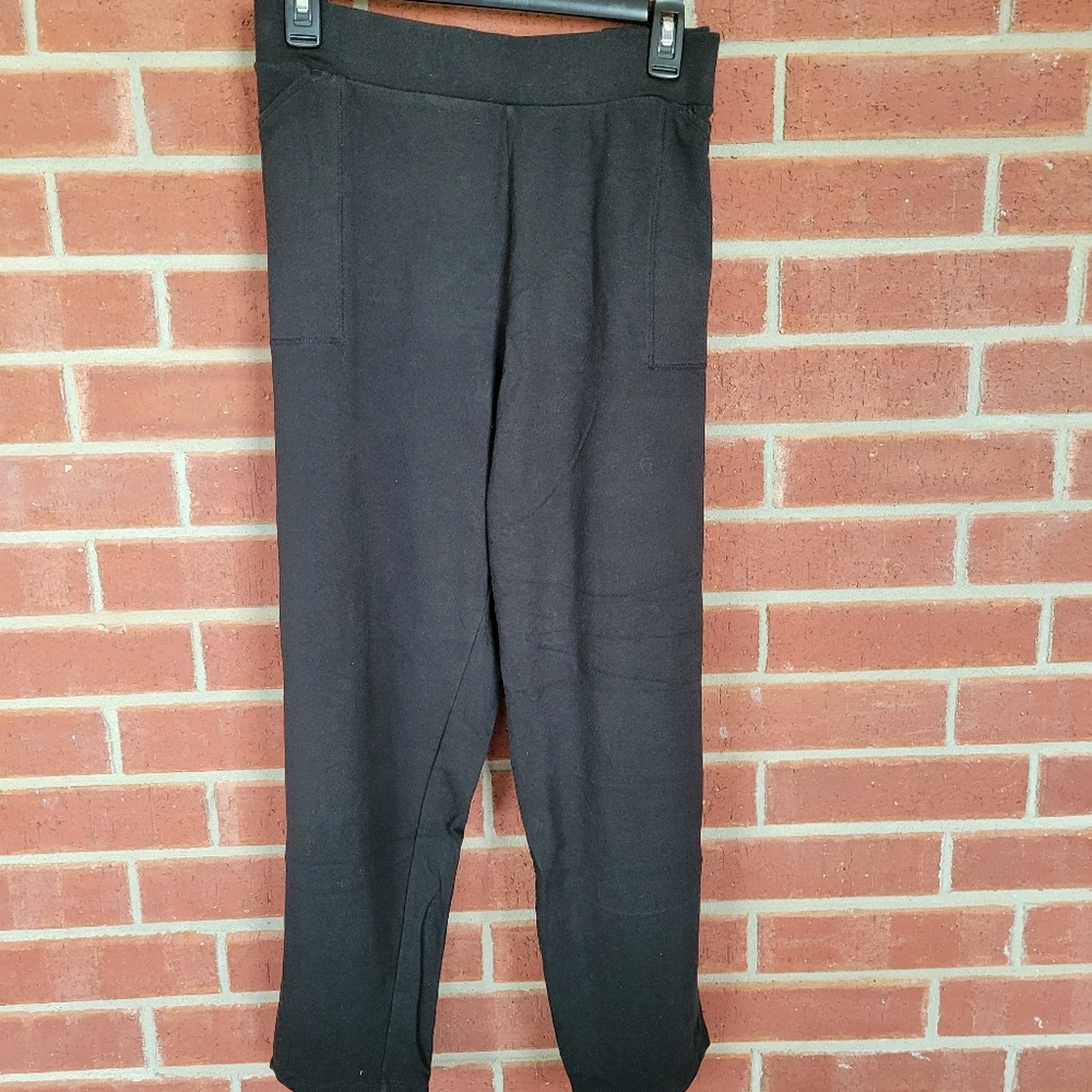Terra & Sky 1X Petite Black Pull On Pants Straight Leg 16W-18W.   #382